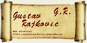 Gustav Rajković vizit kartica
